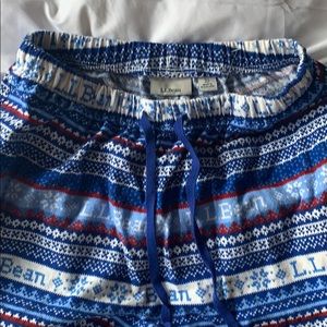 Sz XS, Flannel LL Bean Blue Winter Pajamas NEW